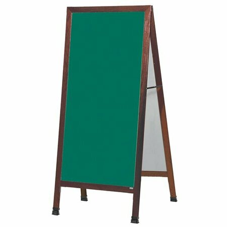 AARCO RAF-1 Roll A-Frame Two Sided White Letterboard with Stand and Characters - 24in x 36in 116RAF1